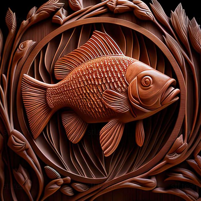3D model Gnatonem Peters fish (STL)